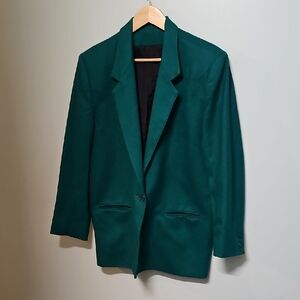 Vintage Elliott Lauren Green One Button Blazer